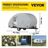 Rv Parts & Accessories |   Teardrop Trailer Cover, Fit for 16′ – 18′ Trailers, Upgraded Non-Woven 4 Layers Camper Cover, UV-proof Waterproof Travel Trailer Cover w/ 2 Wind-proof Straps, 1 Storage Bag and 1 Back Gate Automotive Rv Parts & Accessories