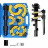 Steering & Suspension Tool |   Strut Spring Compressor Set, Macpherson Strut Spring Compressor Kit, Interchangeable Fork Strut Coil Extractor Remover Tool, with Yellow Protective Sleeve and Carrying Case Automotive Steering & Suspension Tool