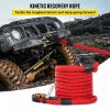 Towing System |   1″ x 31.5′ Recovery Tow Rope, 33,500 lbs, Heavy Duty Nylon Double Braided Kinetic Energy Rope w/ Loops and Protective Sleeves, for Truck Off-Road Vehicle ATV UTV, Carry Bag Included, Red Orange Automotive Orange