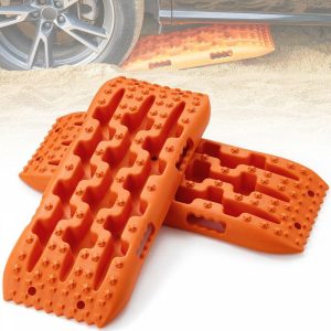 Towing System |   2PCS Traction Boards with PP for Mud Snow Sand Storage Bag Short Orange Automotive Towing System