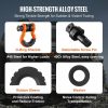 Towing System |   3/4″ D-Ring Shackle, 2 Pack Alloy Steel Shackles 62832 lbs (28.5 Ton) Break Strength with 7/8″ Screw Pin, Isolators & Washers, Heavy Duty Off Road Vehicle Recovery Shackle for Jeep Truck, Orange Automotive Towing System