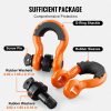 Towing System |   3/4″ D-Ring Shackle, 2 Pack Alloy Steel Shackles 62832 lbs (28.5 Ton) Break Strength with 7/8″ Screw Pin, Isolators & Washers, Heavy Duty Off Road Vehicle Recovery Shackle for Jeep Truck, Orange Automotive Towing System