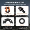 Towing System |   3/4″ D-Ring Shackle, 2 Pack Alloy Steel Shackles 66139 lbs (30 Ton) Break Strength with 7/8″ Screw Pin, Isolators & Washers, Heavy Duty Off Road Vehicle Recovery Shackle for Jeep Truck, Orange Automotive Towing System