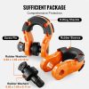 Towing System |   3/4″ D-Ring Shackle, 2 Pack Alloy Steel Shackles 66139 lbs (30 Ton) Break Strength with 7/8″ Screw Pin, Isolators & Washers, Heavy Duty Off Road Vehicle Recovery Shackle for Jeep Truck, Orange Automotive Towing System