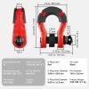 Towing System |   3/4″ D-Ring Shackle, 2 Pack Alloy Steel Shackles 66139 lbs (30 Ton) Break Strength with 7/8″ Screw Pin, Isolators & Washers, Heavy Duty Off Road Vehicle Recovery Shackle for Jeep Truck, Red Automotive Towing System