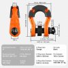 Towing System |   3/4″ D-Ring Shackle, 2 Pack Alloy Steel Shackles 66139 lbs (30 Ton) Break Strength with 7/8″ Screw Pin, Isolators & Washers, Heavy Duty Off Road Vehicle Recovery Shackle for Jeep Truck, Orange Automotive Towing System