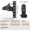 Towing System |   Adjustable Trailer Coupler and 5-Position Channel Bracket Kit, 2-5/16″ Hitch Ball, 15000 lbs Capacity, Heavy Duty Cast Channel-Mount Coupler, for Towing Camper, Pickup Truck, SUV, Black Coating Automotive Towing System