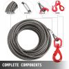 Towing System |   Galvanized Steel Winch Cable, 3/8″ x 75′ – Wire Rope with Hook, 8800 Lbs Breaking Strength – Towing Cable Heavy Duty, 6×19 Strand Core – for Rollback, Crane, Wrecker, Tow Truck Automotive Towing System