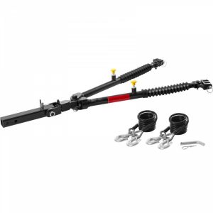 Towing System |   Tow Bar, 10000 lbs Towing Capacity with Ropes, Powder-Coating Alloy Steel Bumper-Mounted Universal Towing Bar with Max 52 inches Telescopic Rod, Fits 2-inch Connector, for RV Car Trailer Truck Automotive Towing System