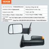 Towing System |   Towing Mirrors, Left & Right Pair Set for 2002-2008 Dodge Ram 1500 2500 3500 (Partial 2009 Models), Power Heated with Signal Light & Puddle Light, Manual Controlling Flipping Folding, Black Automotive Towing System