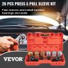 Transmission & Drive Train |   26 PCS Pull and Press Sleeve Kit, 45 # Steel Removal Installation Bushes Bearings Tool Kit, Bush Removal Insertion Sleeve Tool Set Works on Most Cars and LCV, HGV Engines Automotive Transmission & Drive Train