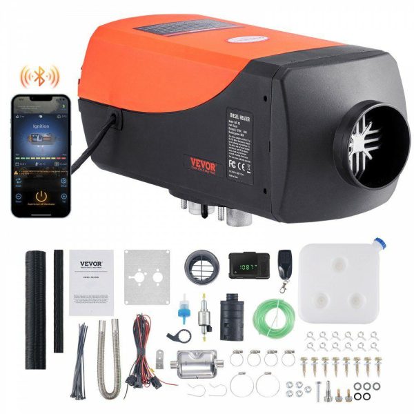 Air Conditioning & Heat |   Bluetooth App Control Diesel Air Heater, 12V 8KW Diesel Heater with Automatic Altitude Adjustment, Remote Control and LCD, Diesel Parking Heater for RV Trailer Camper Van Boat And Indoors Air Conditioning & Heat Air Conditioning & Heat