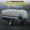 Boat Parts & Accessories |   Pontoon Boat Cover, Fit for 21′-24′ Boat, Heavy Duty 600D Marine Grade Oxford Fabric, UV Resistant Waterproof Trailerable Boat Cover w/ 7 Wind-Proof Straps, Gray Automotive Boat Parts & Accessories