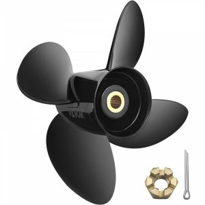 Boat Parts & Accessories |   Outboard Propeller, Replace for OEM 3587522, 4-Blade 14 1/4″ x 19″ Pitch Aluminium Boat Propeller, Compatible with Volvo Penta SX Drive All Models, with 19 Tooth Splines, RH Automotive Boat Parts & Accessories