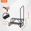 Rv Parts & Accessories |   RV Steps, 2-Step RV Stairs, 440 LBS Load Capacity, Thickened Carbon Steel, With Handrail, Non-Slip Steps for Safe Entry and Exit, Suit for RV, Trailer, Camper Steps Automotive Rv Parts & Accessories