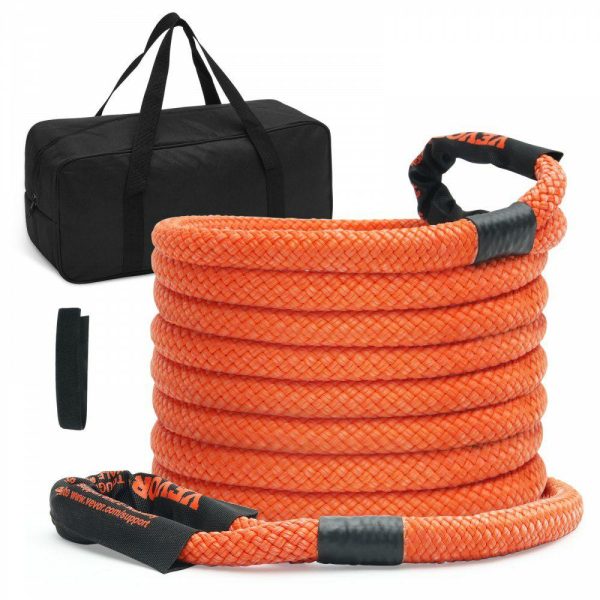 Towing System |   1″ x 30′ Kinetic Recovery Tow Rope 38,000 lbs, Heavy-Duty Off Road Snatch Strap, Extreme Duty 30% Elasticity Energy Snatch Strap for Jeep Car Truck ATV UTV SUV Tractor Automotive Towing System