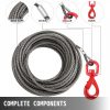 Towing System |   Galvanized Steel Winch Cable, 3/8″ x 100′ – Wire Rope with Hook, 8800 Lbs Breaking Strength – Towing Cable Heavy Duty, 6×19 Strand Core – for Rollback, Crane, Wrecker, Tow Truck Automotive Towing System