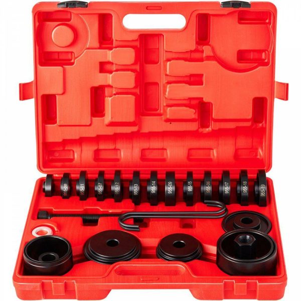 Transmission & Drive Train |   FWD Front Wheel Drive Bearing Adapters Puller, 25 PCS, 45# Steel Press Replacement Installer Removal Tools Kit, Wheel Bearing Puller Tool Works on Most FWD Cars & Light Trucks Automotive Transmission & Drive Train